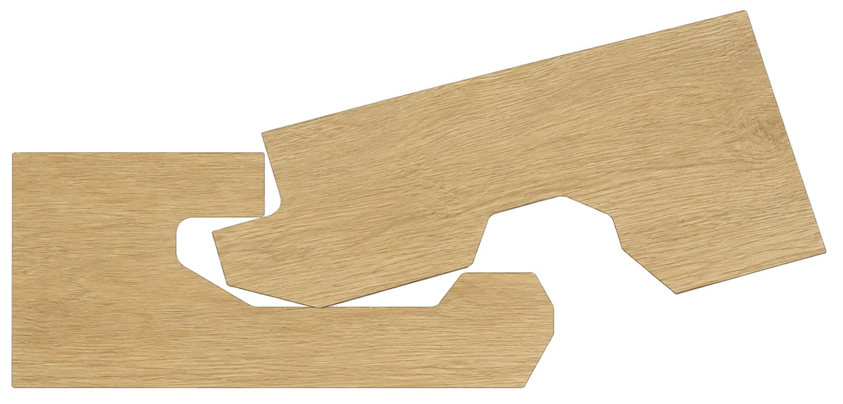 Step 2: fold the SPC plank down to engage the lock
